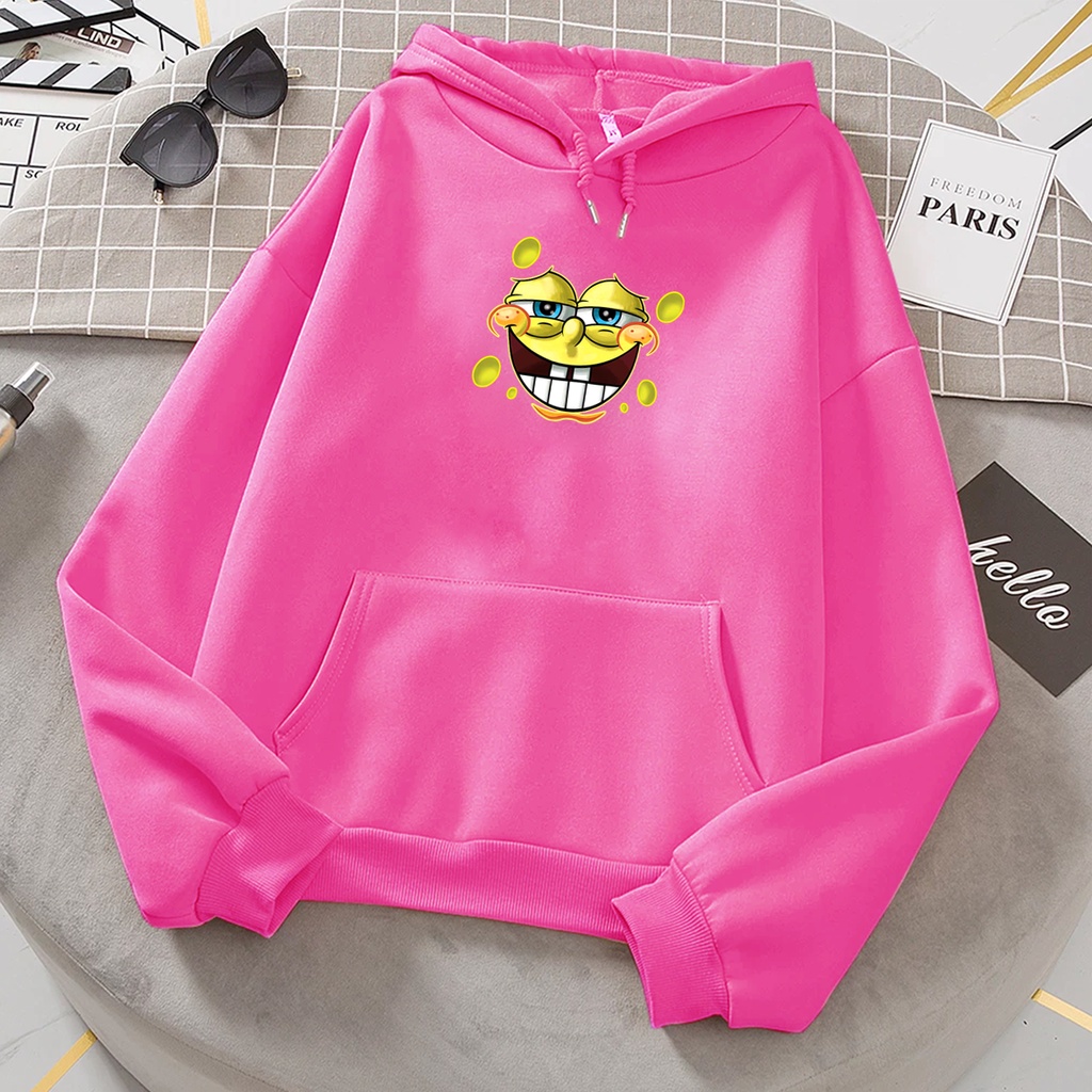 Sweater hoodie anak perempuan SMILE SPONS baju anak cowok cewek kartun