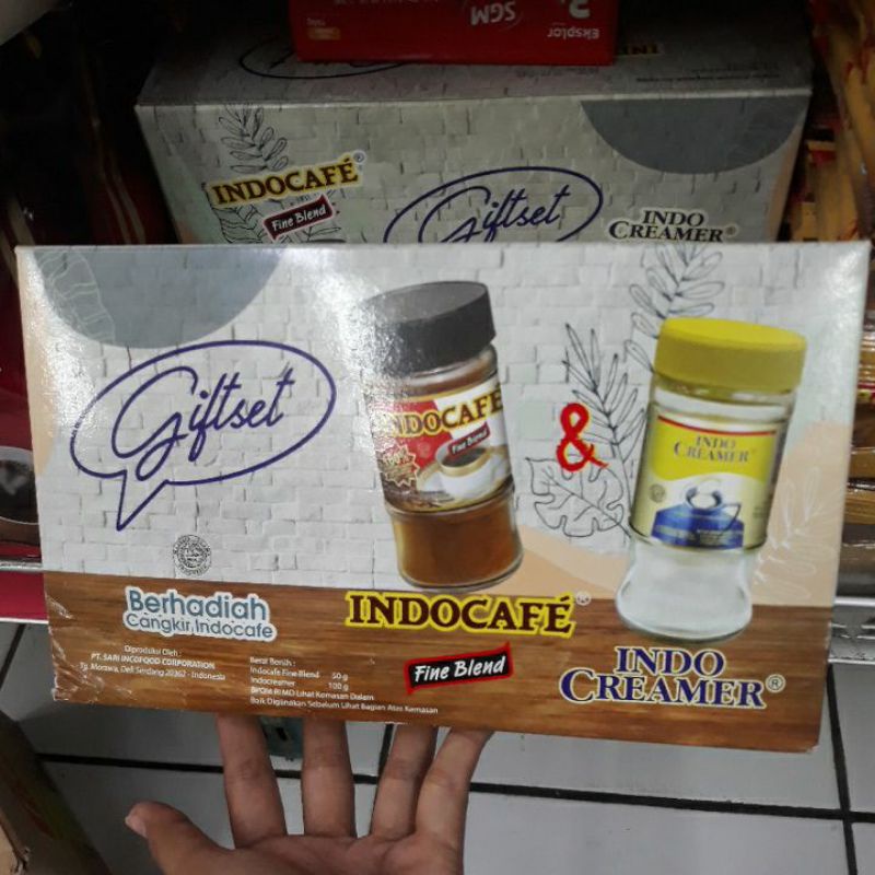 

indocafe gift set fine blend & indo creamer free cangkir