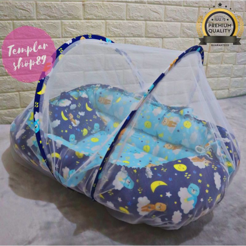 Paket Kasur Bayi kolam Kelambu Set Baru Lahir Murah | Produk Perlengkapn Tempat Tidur Baby KD