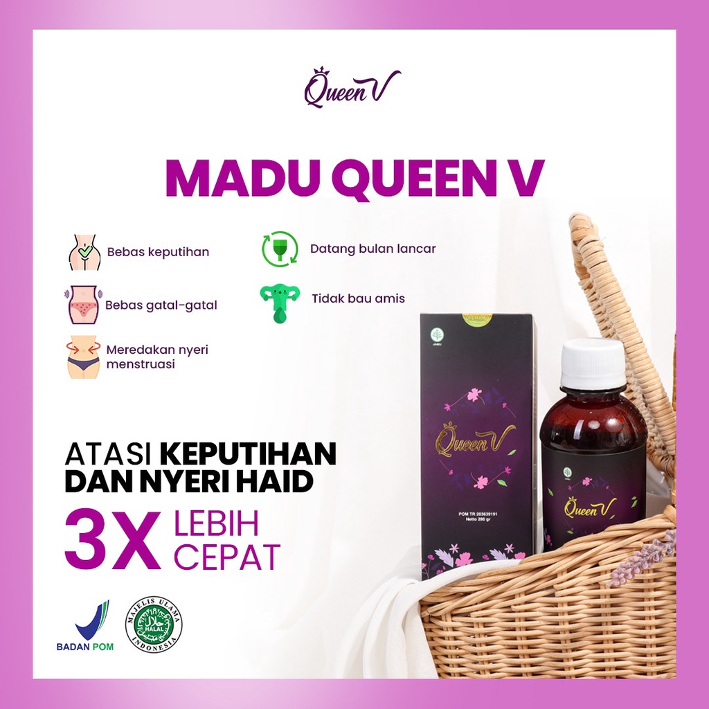 Queen V - Madu Super Mengatasi Masalah Kepuithan, Bau Tidak Sedap dan Masalah Kewanitaan. Produk ori