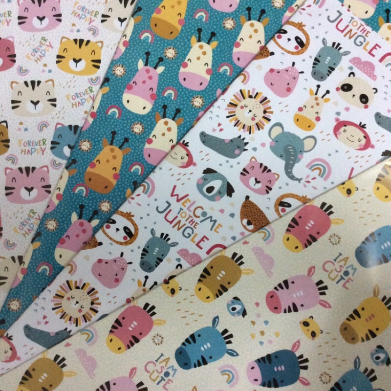 Kertas Kado Kiky Animal Cute &amp; Kucing/ Cat &amp; Cowo Cewe