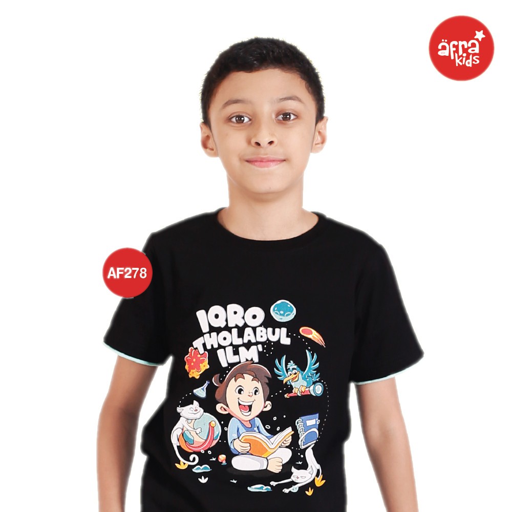 Kaos Anak Muslim Afrakids AFRA - AF278 Iqro Tholabul Ilm