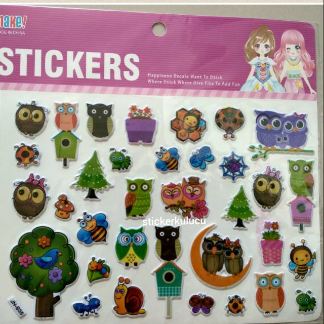 

Stiker anak timbul OWL / BURUNG HANTU 19x31cm