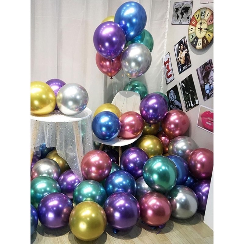 Balon Super Metalik Chrome 12inci