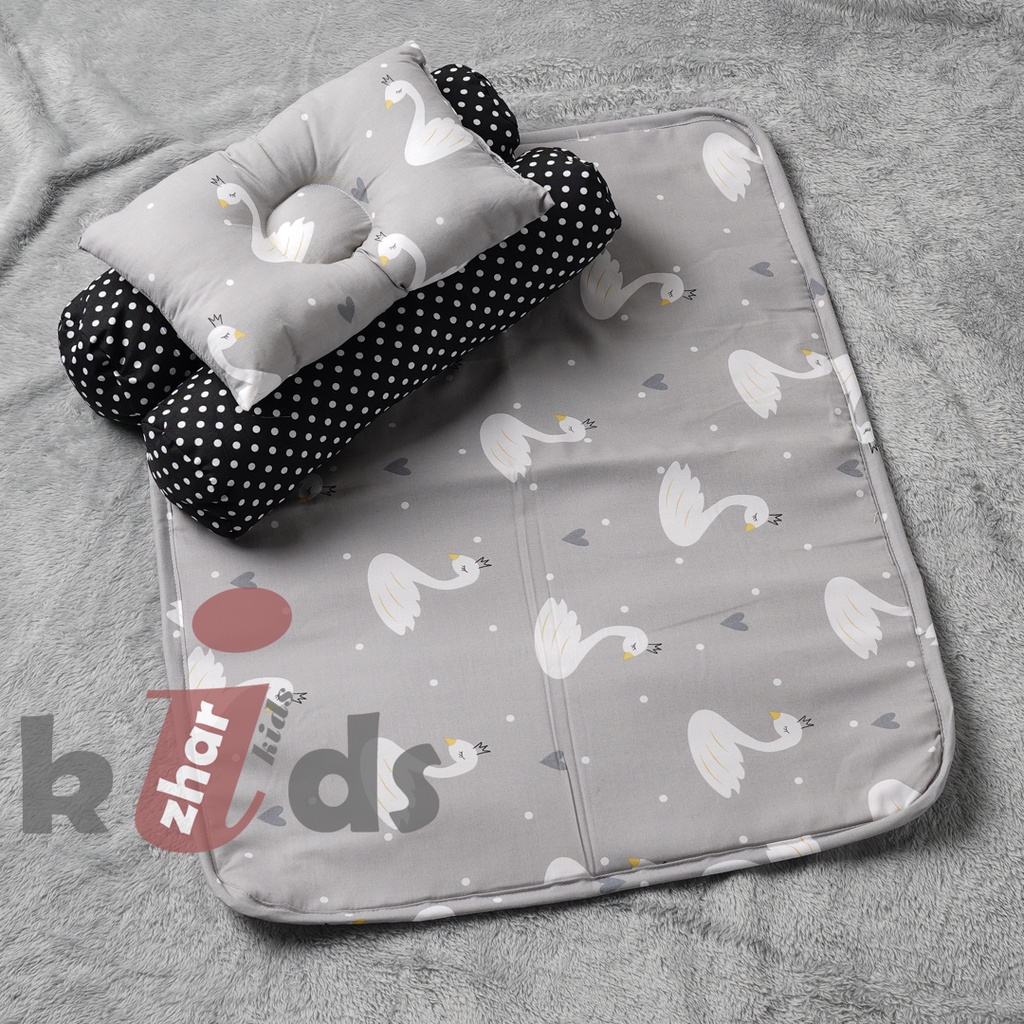 FREE TAS MIKA!! Perlak Set Waterproof Bantal Guling Bayi Kasur Bayi Matras Set