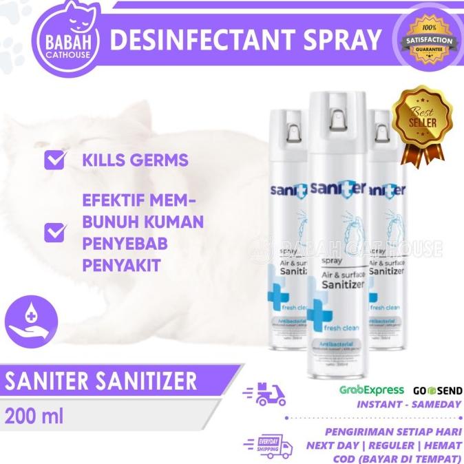 Saniter Sanitizer Spray Desinfektan Kandang Kucing Anjing Anti Virus