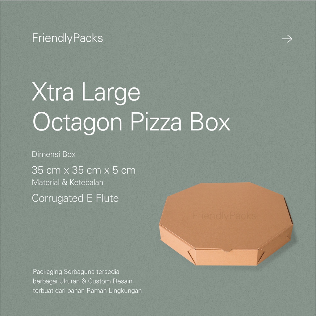 

Pizza Box Octagonal Packaging Corrugated / Duz Pizza