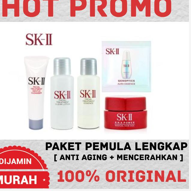 ❋ SK-II/SKII/SK2 Pitera Paket Pemula Lengkap (Anti Aging + Mencerahkan) ➴