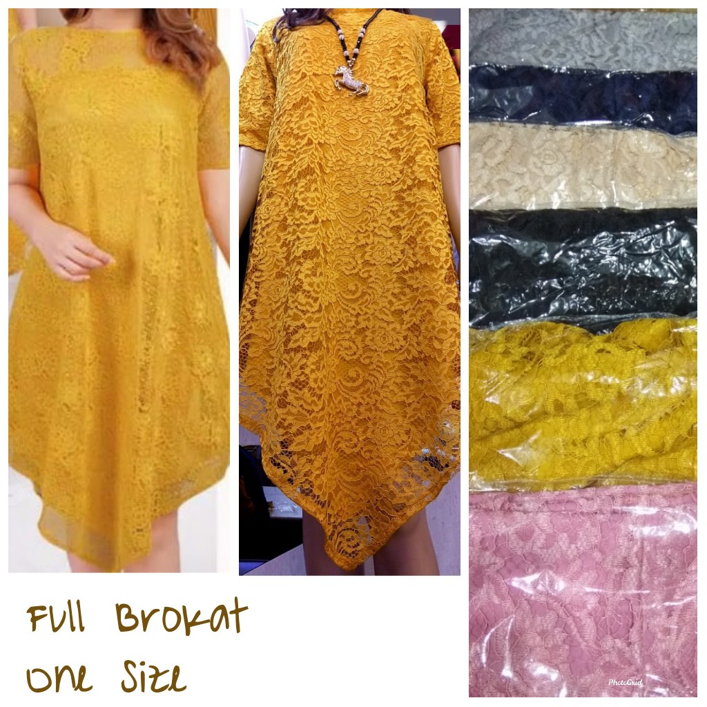 Sherly Dress Full Brokat Bahan Jatuh dan tebal Mewah/Gaun Pesta Natal/Party/WSI