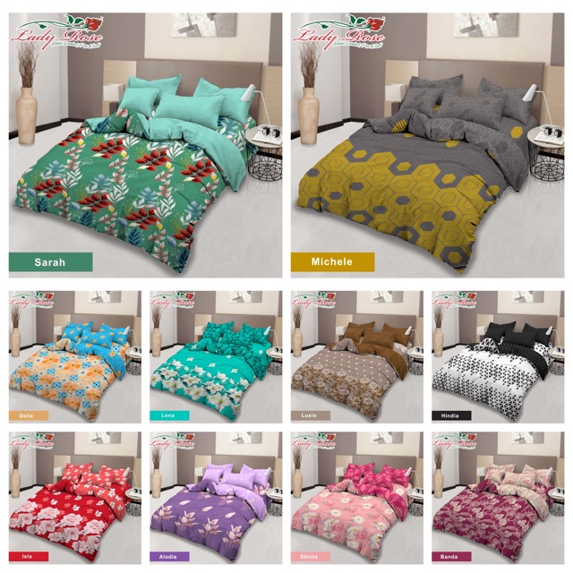Bed Cover Lady Rose 180x200 Sprei Rumbai Motif Terbaru 2020 Bedcover 180 Shopee Indonesia
