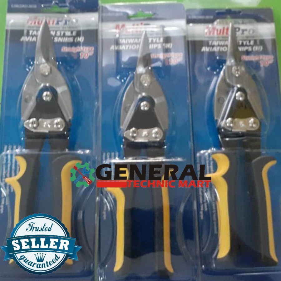 Gunting baja ringan MULTIPRO / gunting hollow, gunting seng lurus 10 "