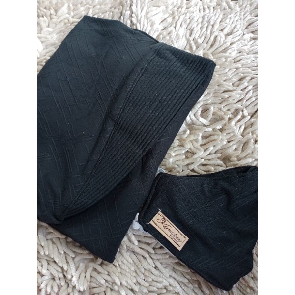 128 CHESSY SYARI JUMBO ORI KIMIKEY HIJAB | JILBAB INSTAN KERUDUNG ORIGINAL-Hitam