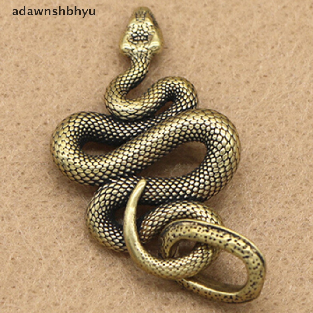 Adawnshbhyu 1pc Kuningan Snake Key Ring Gantungan Kunci Boa Aksesoris Kecil Luar Ruangan Mobil Gantung