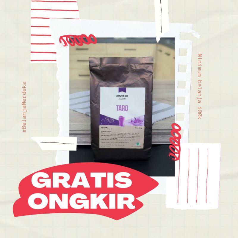 

Bubuk Minuman Rasa Taro-Serbuk minuman instan-Bubuk Minuman Boba/Thai Tea 500Gram