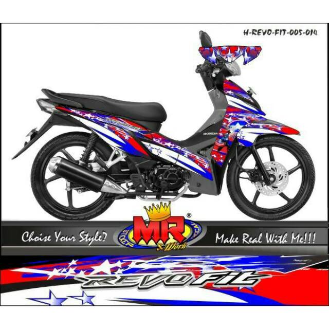 Decal Dekal Revo Fit Stiker Sticker Semi Full Desain Keren Suka