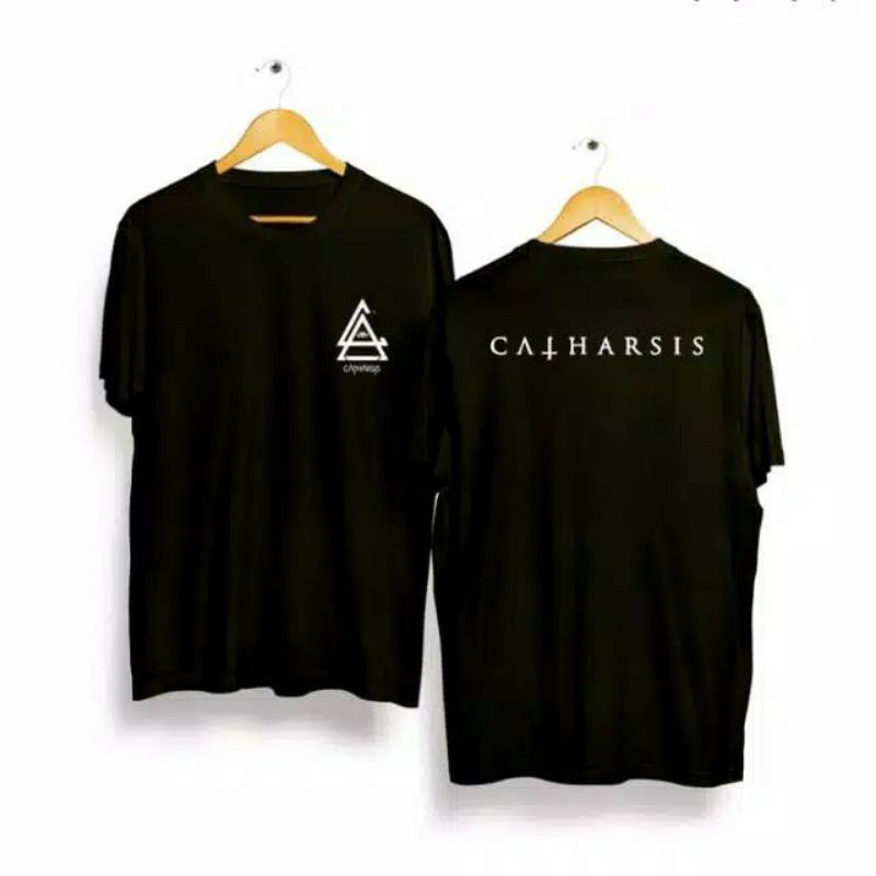 KAOS CATHARSIS BAND METAL DEPAN LOGO KECIL BAJU CATHARSIS TSHIRT KATUN COMBED 30S