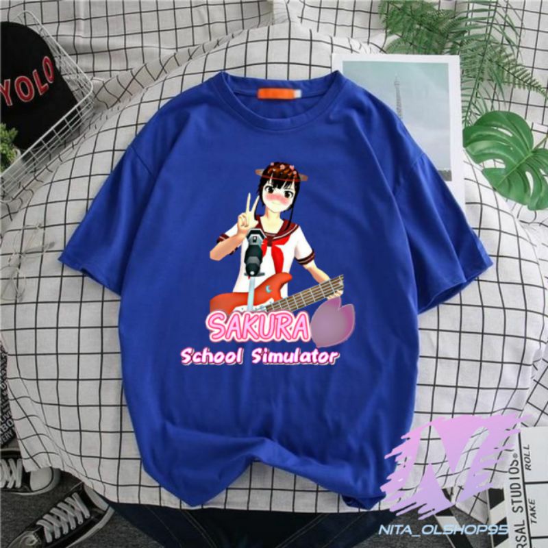 kaos anak sakura school simulator baju sakura school simutalor main gitar