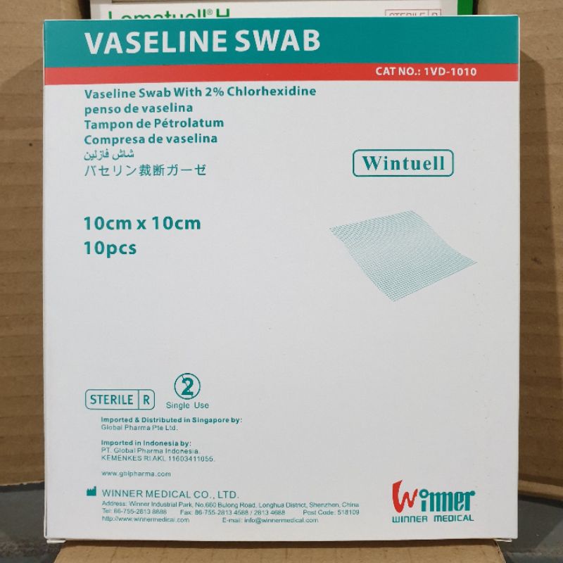 Winner Vaseline Swab 10cm x 10cm Per Pcs Wintuell