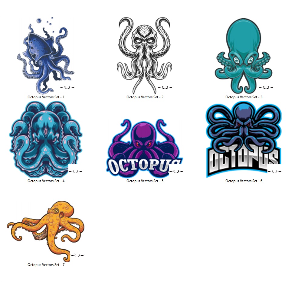 Octopus Vectors - Coreldraw