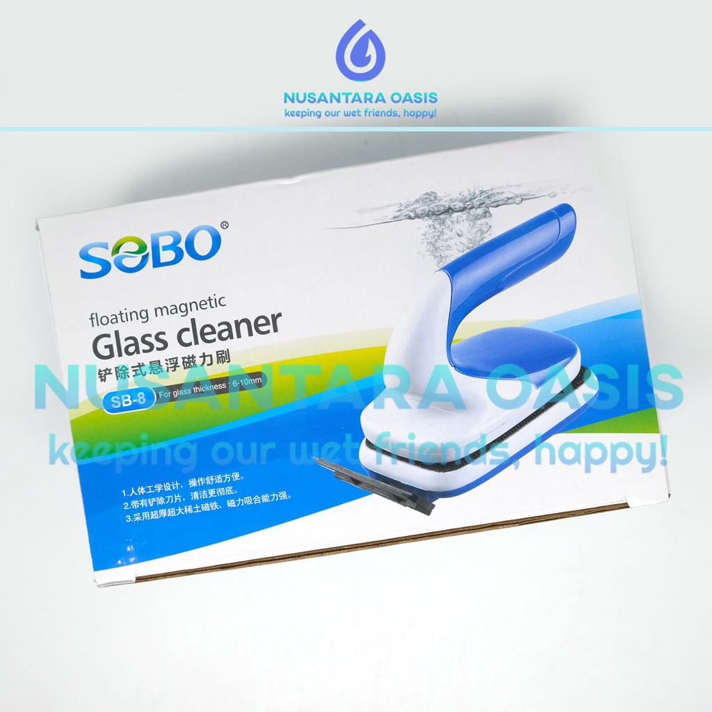 DISKON SOBO SB 8 GLASS MAGNETIC CLEANER AQUARIUM KERAK LUMUT PEMBERSIH