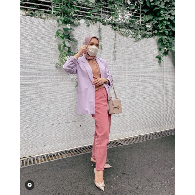 Preloved Lilac Leia Blazer Benang Jarum Size XL