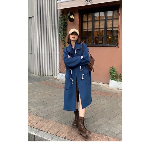 Coat wool korean style long mantel panjang import wanita IU hangat tebal premium jaket jacket winter spring wol woman korea