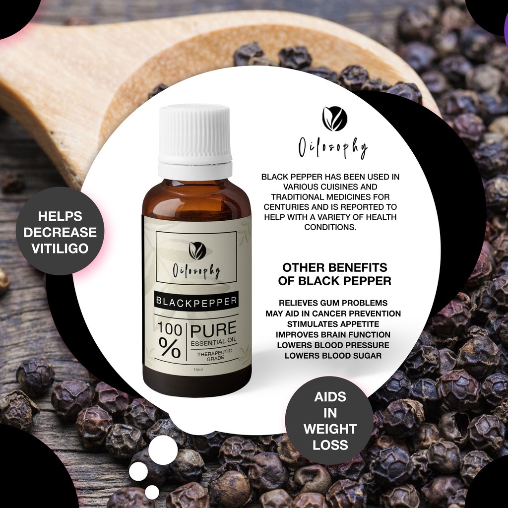 BLACKPEPPER ESSENTIAL OIL | 100% PURE ESSENTIAL OIL | THERAPEUTIC GRADE