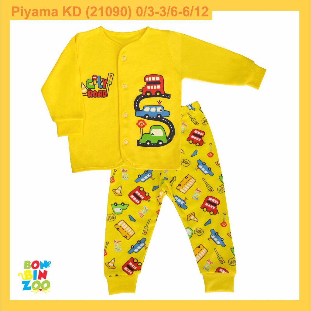 Bonbinzoo Setelan piyama anak panjang mix POLOS MOTIF SNI 0-12 Bulan setelan baju anak / baju bayi