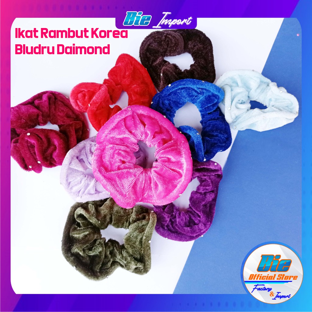 Ikat Rambut Korea Bludru Diamond Import Best Seller