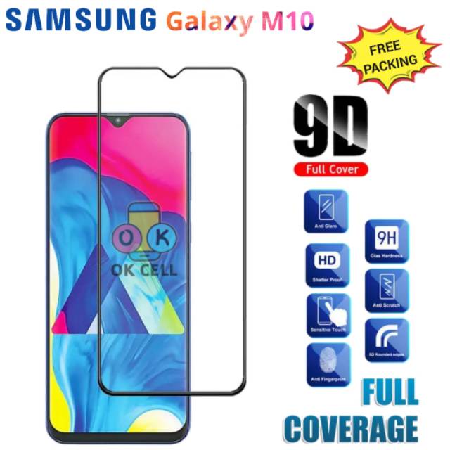 Tempered Glass Full Cover Samsung M10 TG Anti Gores Layar Kaca Screen Guard Protector Premium