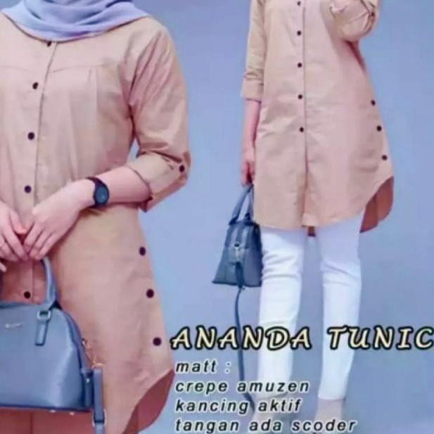 ➥ Baju Tunik Remaja Kekinian Polos Modern Terbaru 2021 Lebaran Santai Hitam Jumbo S M L Xl Xxl Xxxl