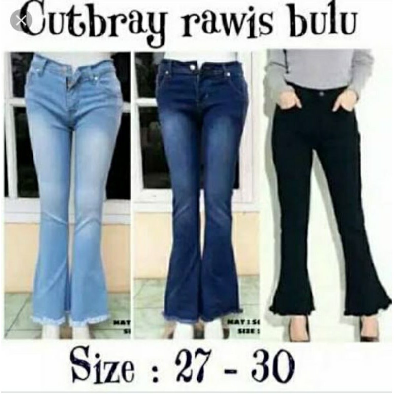 Celana jeans wanita cutbray Rawis peremium