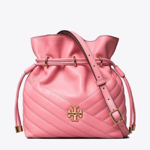 tory burch tb kira bucket bag mini pink city