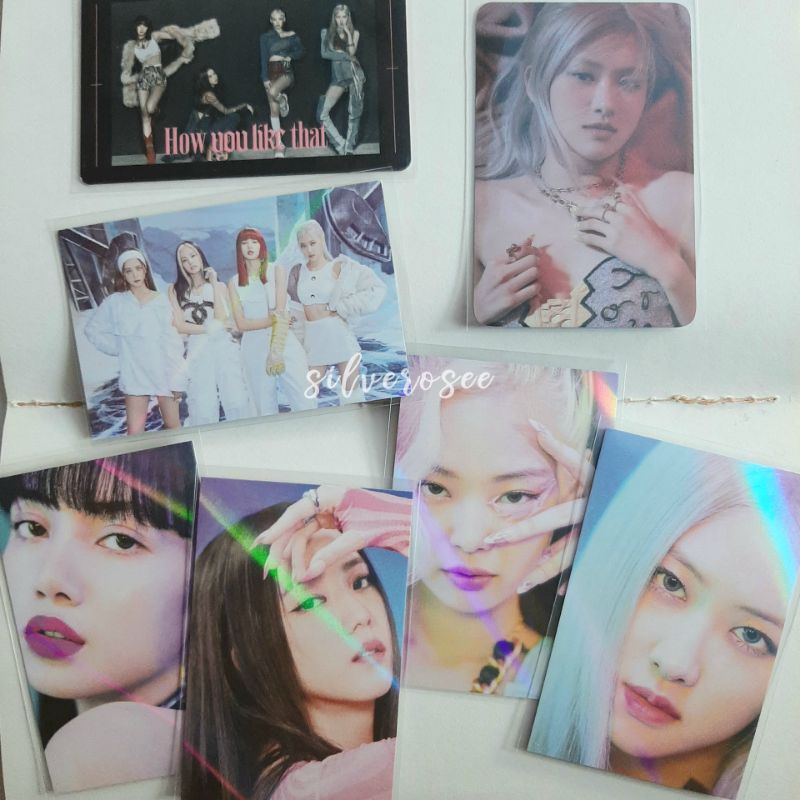 (ready stock) photocard pc withdrama hylt jennie jisoo rose lisa, pc benefit ktown rose