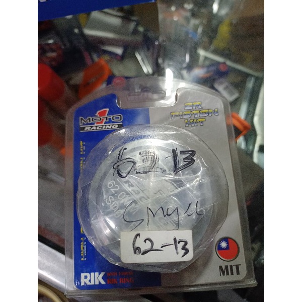 READY PISTON MOTO1 MOTO 1 62 PIN PEN 13 SINGLE RING ORIGINAL