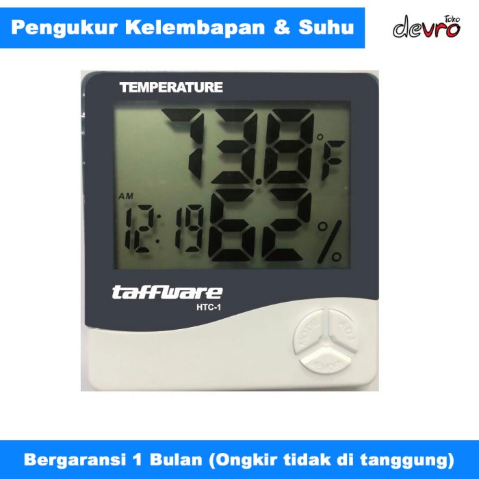 

Jual Digital Hygrometer Temperature Humidity dgn Fungsi Jam Alarm - HTC-1 Murah