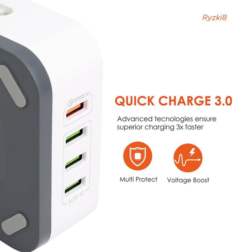 Charger Jete Ryzki 8 port USB Quallcom Quick Fast Charging