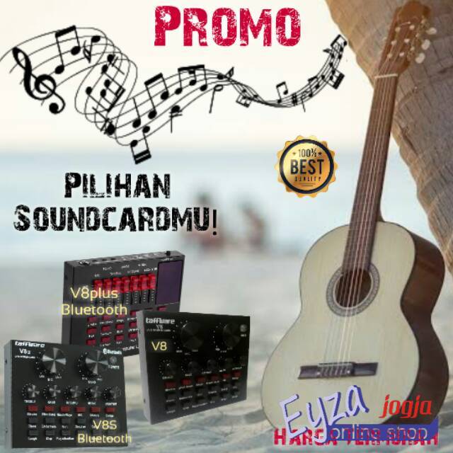 [10% Cashback] Original Mixer Soundcard V8 V8S dan V8plus V8 Plus Jernih, Low Noise