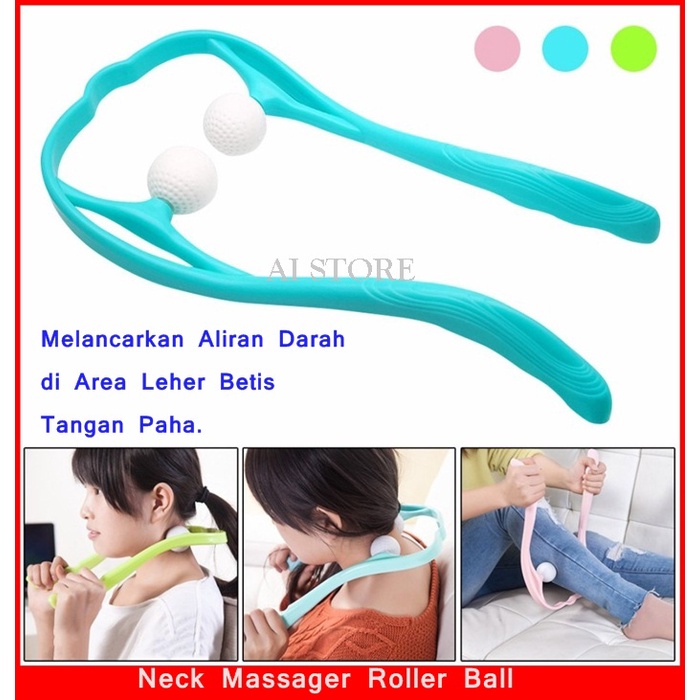 Alat Pijat Leher Tangan Kaki Betis Paha Neck Massager Roller Rellax