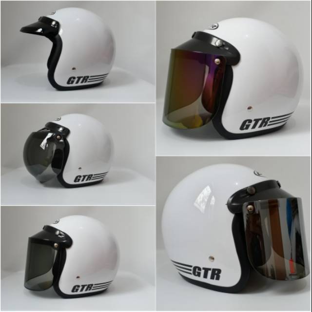 Helm Bogo Retro GTR Putih