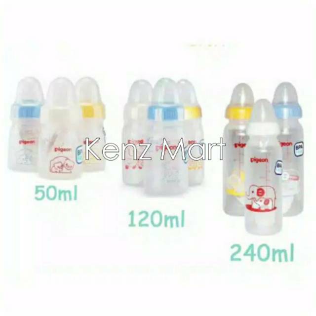 PIGEON - BOTOL  SUSU BAYI KARAKTER 50 ML/120 ML/ 240 ML  STANDART