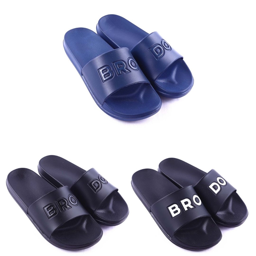 SANDAL BROSLIDES LOGO - SANDAL SLIDE BRODO - BRODO ORIGINAL - SANDAL PRIA MURAH - SANDAL PRIA ORIGIN