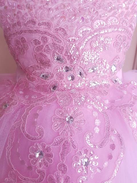 PREMIUM LOUISE DRESS Pesta anak perempuan / gaun ulang tahun pink merah putih wedding imlek