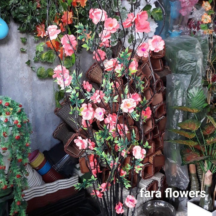 Bambu Ulir Bunga Bambu Bunga Artifisial Bunga Anyelir-Coral