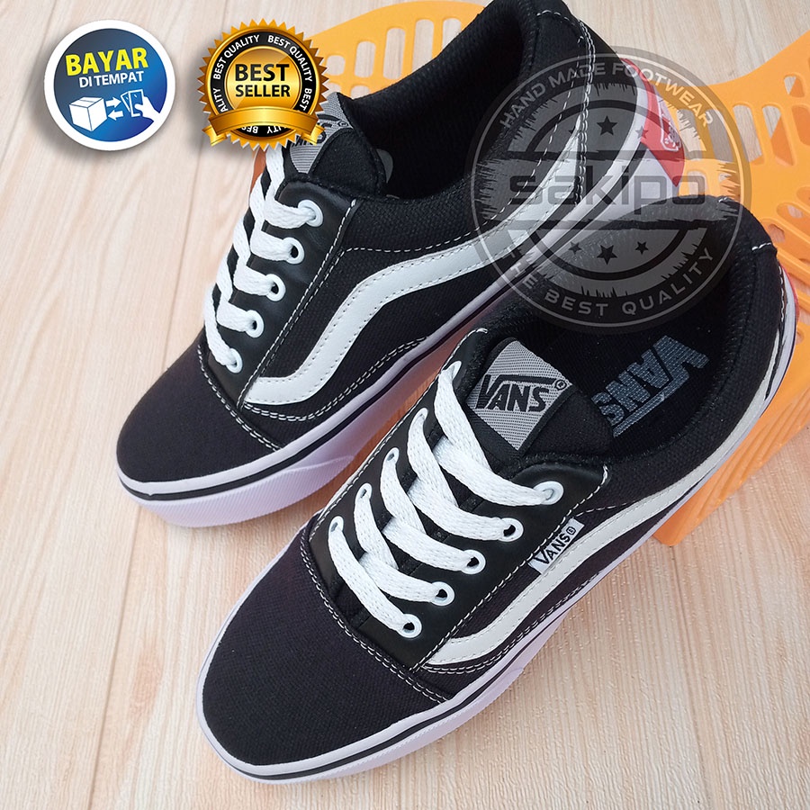 PROMO 8.8 KEMERDEKAAN SALE !! SEPATU SNEAKERS WANITA DAN PRIA REMAJA VANS OLDSKOOL VANS CACING TERMURAH TERLARIS / SEPATU SEKOLAH HITAM MURAH BERTALI / SAKIPO