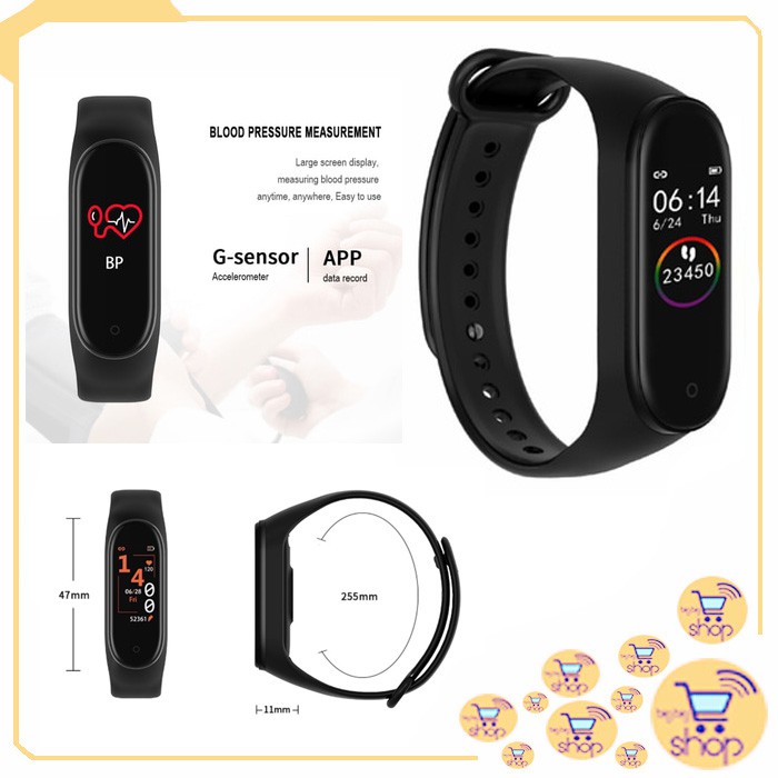 [JAKARTA] SMARTBAND M4 / SMARTWATCH / GELANG PINTAR PELACAK GPS MONITOR TEKANAN DARAH / MI BAND 4