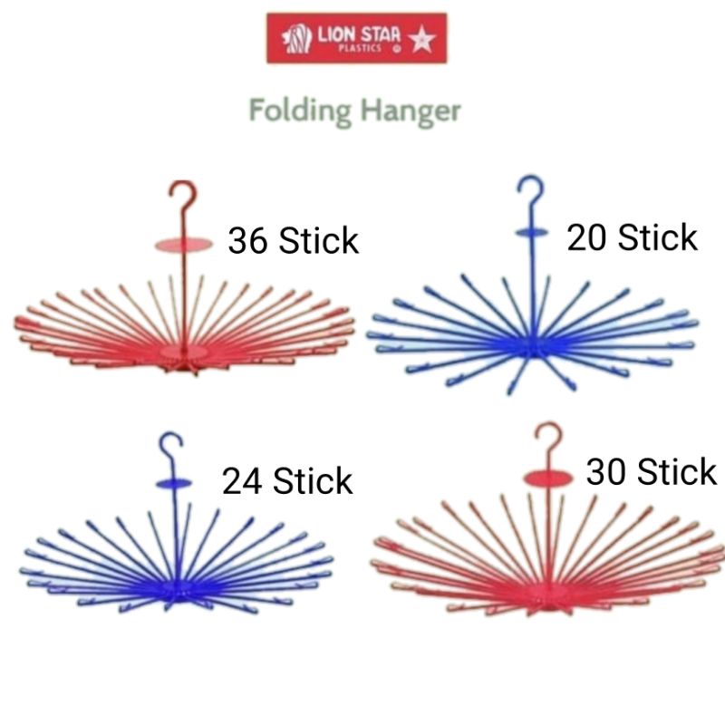 Lion Star Folding Hanger 20 stick 24 stick 30 stick 36 stick | Jemuran baju bayi