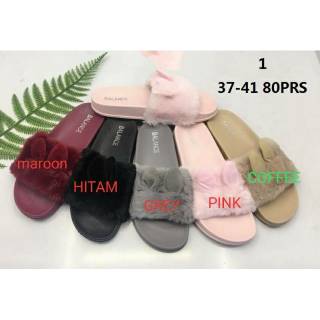  Sandal  Bulu  variasi Kelinci Rabbit BALANCE  Shopee Indonesia