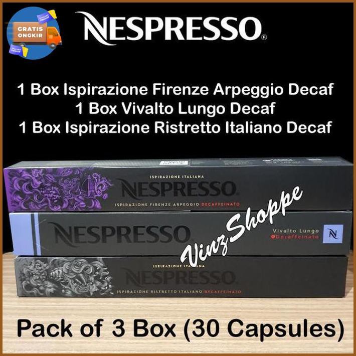 

✅Populer Nespresso Capsules Decaffeinato Edition (Paket 3 Box) Kapsul minuman Kopi ⭐⭐⭐⭐⭐