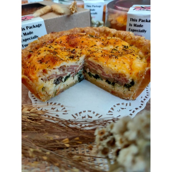 

Quiche smoked beef pie pai gurih keju uk 12 savory pie